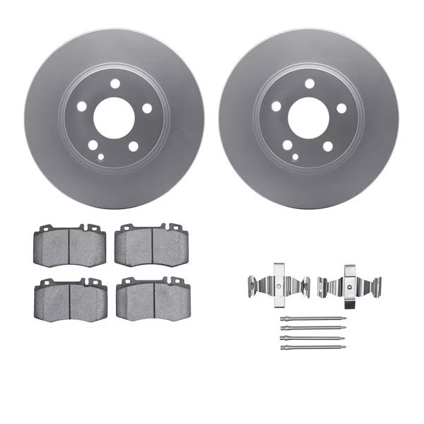 4312-63034, Geospec Rotors with 3000 Series Ceramic Brake Pads includes Hardware, Silver, Dynamic Friction Co, Mfr#: 4312-63034